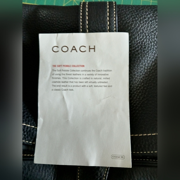 EUC Coach black and brown pebbled leather handbag - Picture 9 of 13